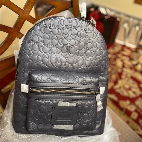 coach navy backpack